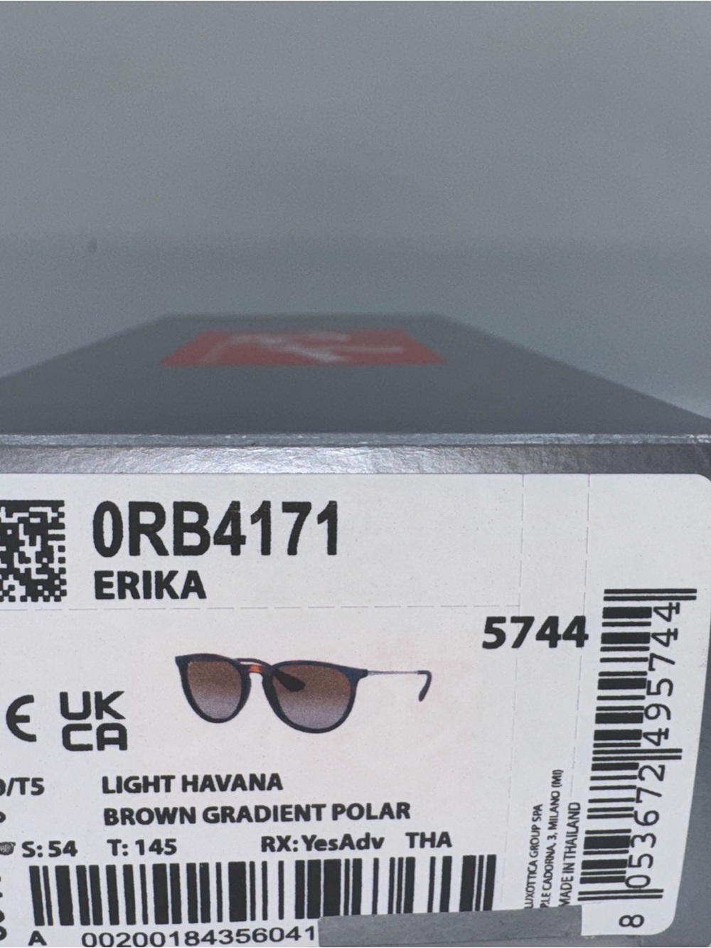 RayBan RB4171 Ref#:5744 . Light Havana frame , Brown Polarized gradient lenses - Picture 6 of 6